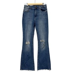 DL1961 Bridget Boot Jeans Womens 29 Blue High Rise Instasculpt Crop Distressed